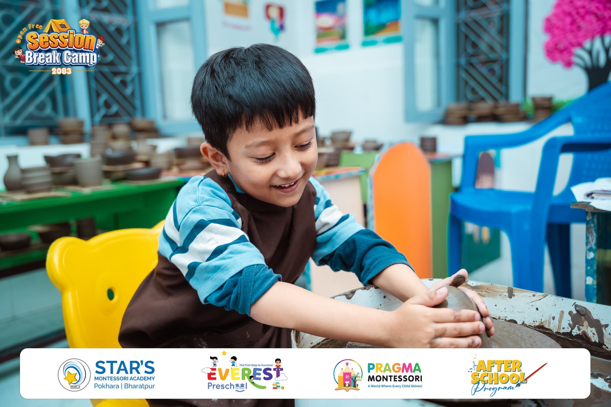 Little learners during a creative camp session
